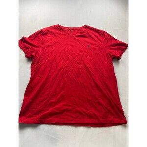 Polo Ralph Lauren Shirt Mens Extra Large XL Red Pony Logo Short Sleeve Tee VNeck